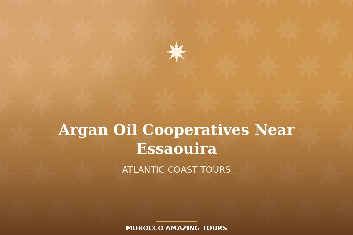 Women grinding argan nuts by hand at a cooperative near Essaouira with raw argan oil in a bowl