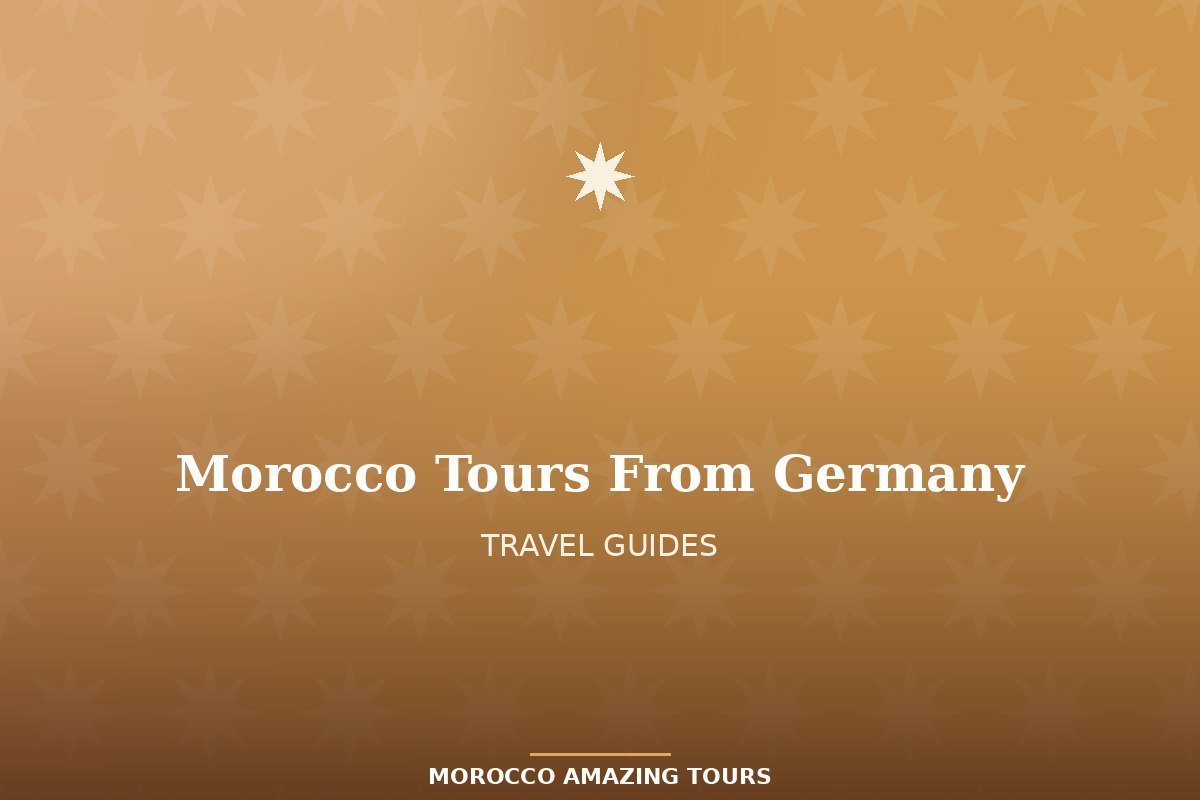German airport departure hall with travelers heading toward a gate for a Morocco-bound flight